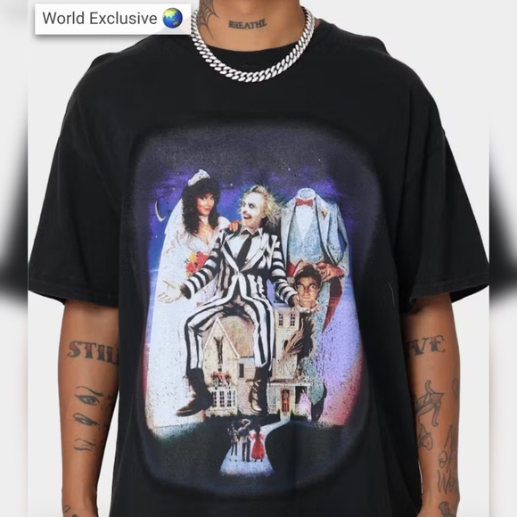 Beetlejuice Beetlejuice Vintage T-Shirt Culture Kings - Picture 4 of 6